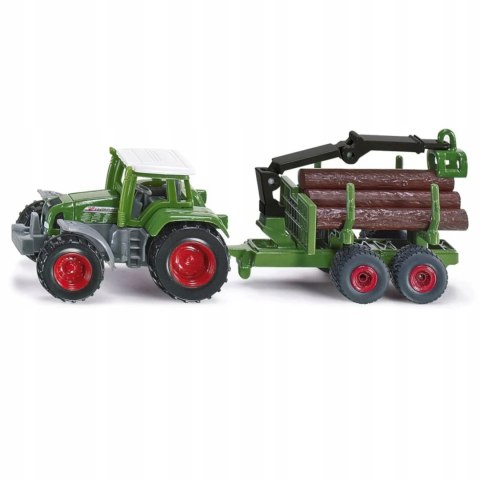 Siku Farmer Traktor z leśną przyczepą metal model S1645 Siku Farmer Traktor z leśną przyczepą metal model S1645