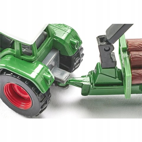 Siku Farmer Traktor z leśną przyczepą metal model S1645 Siku Farmer Traktor z leśną przyczepą metal model S1645