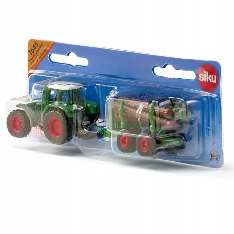 Siku Farmer Traktor z leśną przyczepą metal model S1645 Siku Farmer Traktor z leśną przyczepą metal model S1645