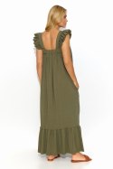 Sukienka Model M817 Khaki - Makadamia - 38 Sukienka Model M817 Khaki - Makadamia - 38