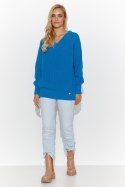 Sweter Damski Model S140 Blue - Makadamia - uniwersalny Sweter Damski Model S140 Blue - Makadamia - uniwersalny
