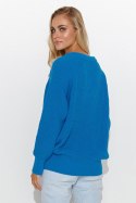 Sweter Damski Model S140 Blue - Makadamia - uniwersalny Sweter Damski Model S140 Blue - Makadamia - uniwersalny