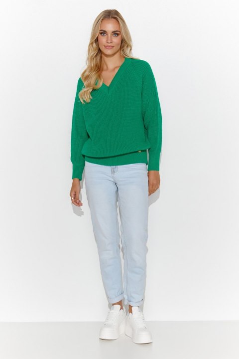 Sweter Damski Model S140 Green - Makadamia - uniwersalny Sweter Damski Model S140 Green - Makadamia - uniwersalny