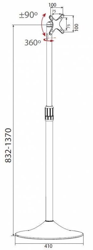 Uchwyt do TV TECHLY 022632 (nośność 22kg /13 - 27 cali) Uchwyt do TV TECHLY 022632 (nośność 22kg /13 - 27 cali)