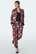Bordowa bomberka w kwiaty BL01 Flowers/Bordo - Nife - 38 Bordowa bomberka w kwiaty BL01 Flowers/Bordo - Nife - 38