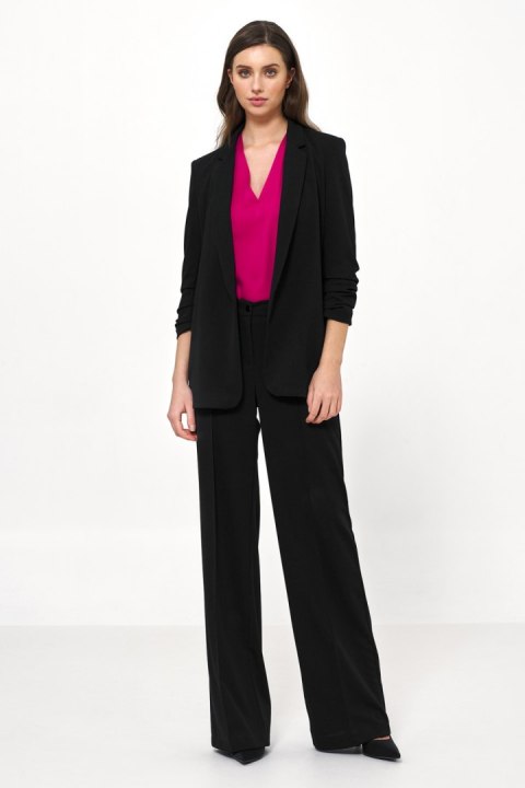 Czarna marynarka bez zapięcia Z49 Black - Nife - 36 Czarna marynarka bez zapięcia Z49 Black - Nife - 36
