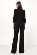 Czarna marynarka bez zapięcia Z49 Black - Nife - 36