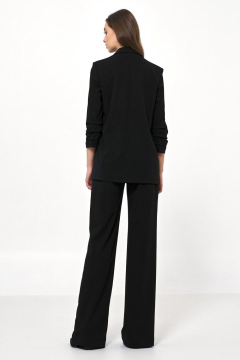 Czarna marynarka bez zapięcia Z49 Black - Nife - 36 Czarna marynarka bez zapięcia Z49 Black - Nife - 36