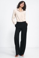 Czarne spodnie typu wide leg SD81 Black - Nife - 40 Czarne spodnie typu wide leg SD81 Black - Nife - 40