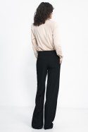 Czarne spodnie typu wide leg SD81 Black - Nife - 40 Czarne spodnie typu wide leg SD81 Black - Nife - 40