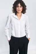 Elegancka biała koszula K71 White - Nife - 42