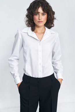 Elegancka biała koszula K71 White - Nife - 42
