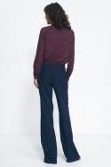 Granatowe spodnie typu wide leg SD81 Navy - Nife - 40 Granatowe spodnie typu wide leg SD81 Navy - Nife - 40