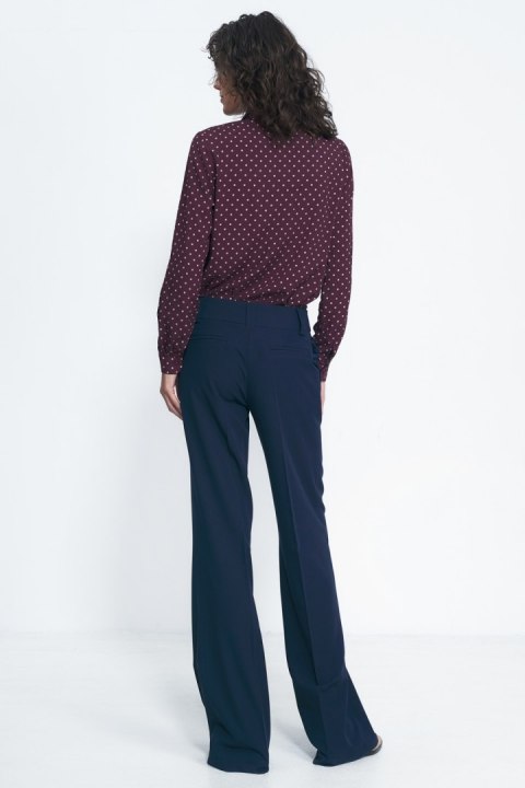 Granatowe spodnie typu wide leg SD81 Navy - Nife - 40 Granatowe spodnie typu wide leg SD81 Navy - Nife - 40
