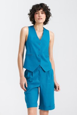 Kamizelka klasyczna lniana KA05 Blue - Nife - 38