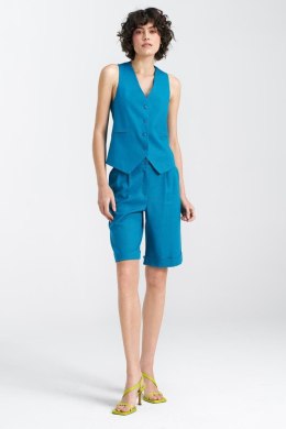Kamizelka klasyczna lniana KA05 Blue - Nife - 40