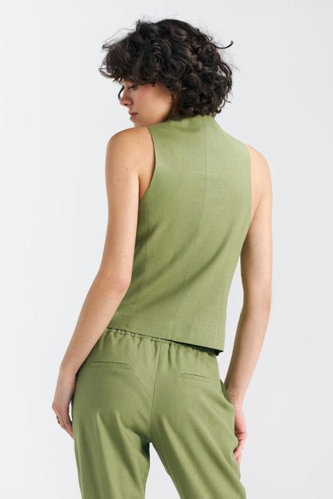Kamizelka klasyczna lniana KA05 Green - Nife - 36 Kamizelka klasyczna lniana KA05 Green - Nife - 36