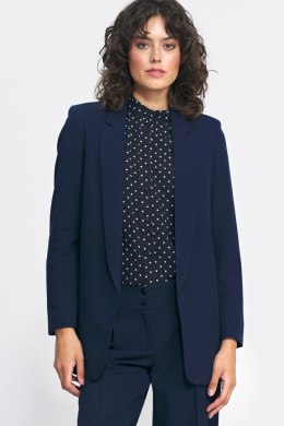 Klasyczny niezapinany granatowy żakiet Z51 Navy - Nife - 44