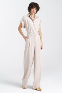 Kombinezon lniany KM34 Beige - Nife - 42 Kombinezon lniany KM34 Beige - Nife - 42