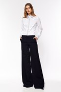 Koszula z wzorzystymi wstawkami K66 White - Nife - 38 Koszula z wzorzystymi wstawkami K66 White - Nife - 38