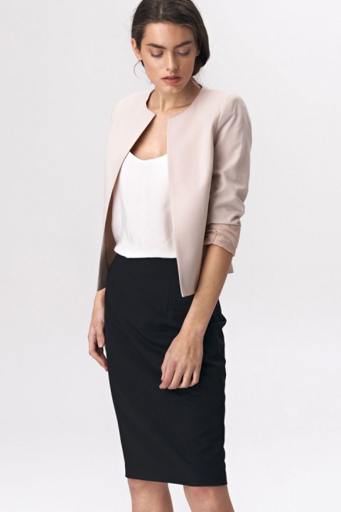 Krótki prosty żakiet Z33 Beige - Nife - 40 Krótki prosty żakiet Z33 Beige - Nife - 40