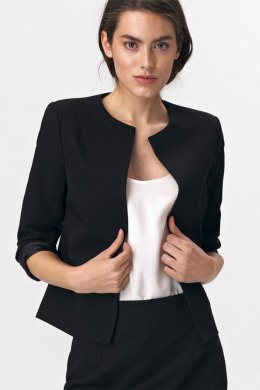 Krótki prosty żakiet Z33 Black - Nife - 42