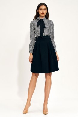 Spódnica Czarna rozszerzana spódnica SP66 Black - Nife - 42