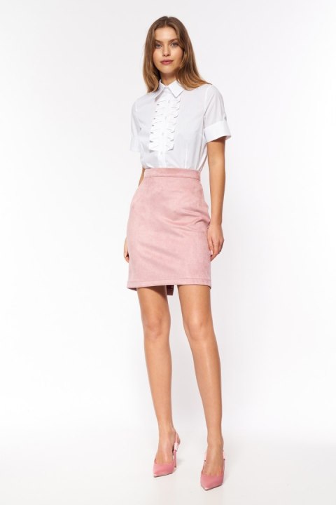 Spódnica Nubukowa różowa spódnica SP64 Pink - Nife - 36 Spódnica Nubukowa różowa spódnica SP64 Pink - Nife - 36