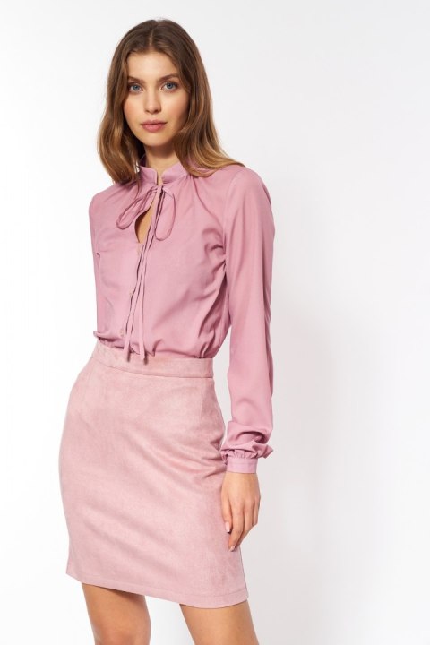 Spódnica Nubukowa różowa spódnica SP64 Pink - Nife - 36 Spódnica Nubukowa różowa spódnica SP64 Pink - Nife - 36