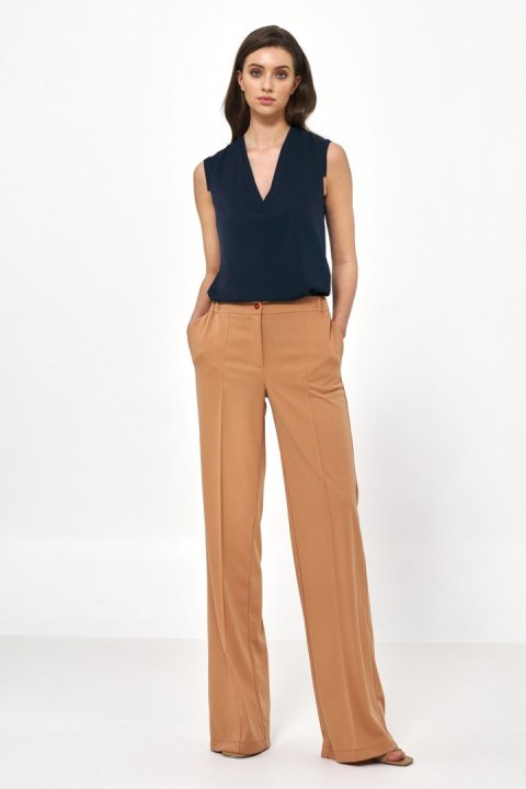 Spodnie Karmelowe spodnie loose cut SD77 Carmel - Nife - 36 Spodnie Karmelowe spodnie loose cut SD77 Carmel - Nife - 36