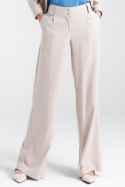 Spodnie lniane wide leg SD85 Beige - Nife - 36 Spodnie lniane wide leg SD85 Beige - Nife - 36
