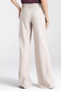 Spodnie lniane wide leg SD85 Beige - Nife - 36 Spodnie lniane wide leg SD85 Beige - Nife - 36