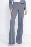 Spodnie wide leg w granatową jodełkę SD82 Navy - Nife - 40 Spodnie wide leg w granatową jodełkę SD82 Navy - Nife - 40