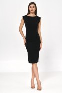 Sukienka Czarna sukienka o ołówkowym fasonie S220 Black - Nife - 34 Sukienka Czarna sukienka o ołówkowym fasonie S220 Black - Nife - 34