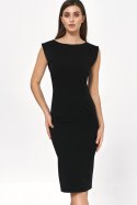 Sukienka Czarna sukienka o ołówkowym fasonie S220 Black - Nife - 36 Sukienka Czarna sukienka o ołówkowym fasonie S220 Black - Nife - 36