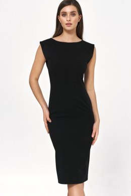 Sukienka Czarna sukienka o ołówkowym fasonie S220 Black - Nife - 36