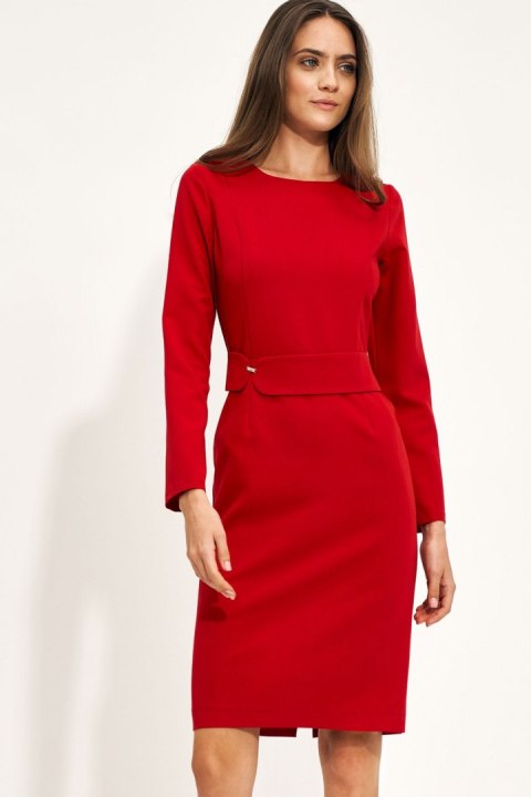 Sukienka Czerwona ołówkowa sukienka S206 Red - Nife - 36 Sukienka Czerwona ołówkowa sukienka S206 Red - Nife - 36