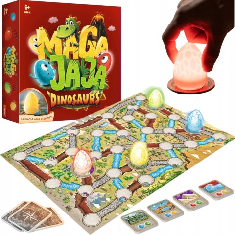 Gra rodzinna planszowa towarzyska Magajaja Dinosaurs 6+ Trefl 02281 Gra rodzinna planszowa towarzyska Magajaja Dinosaurs 6+ Trefl 02281