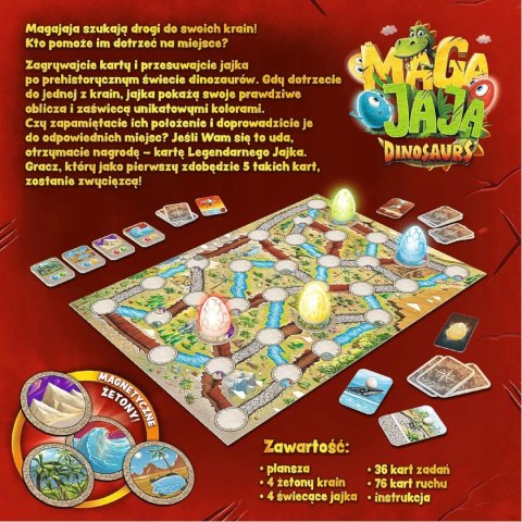 Gra rodzinna planszowa towarzyska Magajaja Dinosaurs 6+ Trefl 02281 Gra rodzinna planszowa towarzyska Magajaja Dinosaurs 6+ Trefl 02281