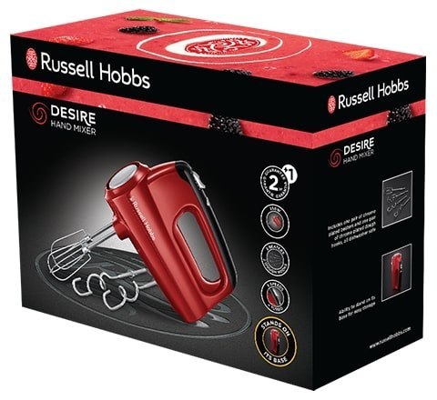 Mikser ręczny RUSSELL HOBBS 24670-56 (350W / Czerwony) Mikser ręczny RUSSELL HOBBS 24670-56 (350W / Czerwony)
