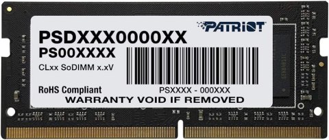 Pamięć PATRIOT (SODIMM/DDR4/16 GB/2400MHz/17CL/SINGLE) Pamięć PATRIOT (SODIMM/DDR4/16 GB/2400MHz/17CL/SINGLE)