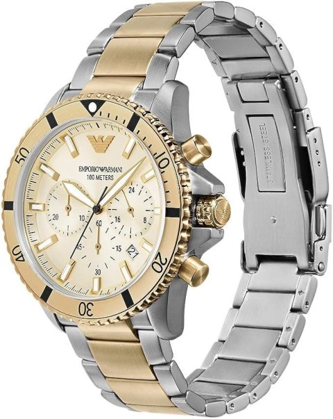ZEGAREK MĘSKI EMPORIO ARMANI AR11606 Two-Tone Chronograph + BOX ZEGAREK MĘSKI EMPORIO ARMANI AR11606 Two-Tone Chronograph + BOX