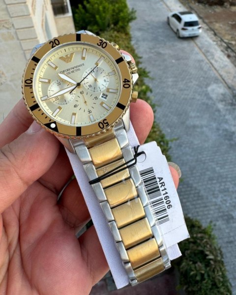 ZEGAREK MĘSKI EMPORIO ARMANI AR11606 Two-Tone Chronograph + BOX ZEGAREK MĘSKI EMPORIO ARMANI AR11606 Two-Tone Chronograph + BOX
