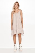 Sukienka Model M726 Light Beige - Makadamia - uniwersalny Sukienka Model M726 Light Beige - Makadamia - uniwersalny