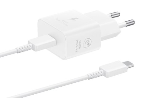 Ładowarka Samsung Power Adapter 25W USB-C Fast Charge 1m White Ładowarka Samsung Power Adapter 25W USB-C Fast Charge 1m White