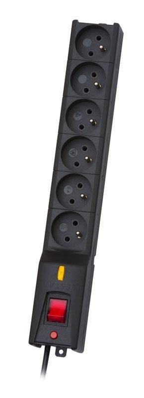 Listwa zasilająca LESTAR LX610 1.5m 6 gniazd Czarny LX610_1.5_BLACK Listwa zasilająca LESTAR LX610 1.5m 6 gniazd Czarny LX610_1.5_BLACK