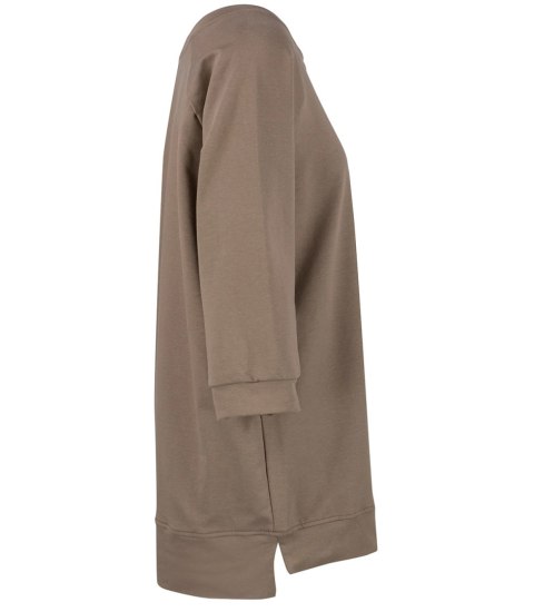 Dresowa sportowa bluza sukienka tunika bawełna ADRIANA (Brązowy) Dresowa sportowa bluza sukienka tunika bawełna ADRIANA (Brązowy)
