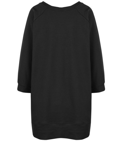 Dresowa sportowa bluza sukienka tunika bawełna ADRIANA (Czarny) Dresowa sportowa bluza sukienka tunika bawełna ADRIANA (Czarny)