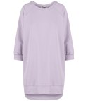 Dresowa sportowa bluza sukienka tunika bawełna ADRIANA (Fioletowy)