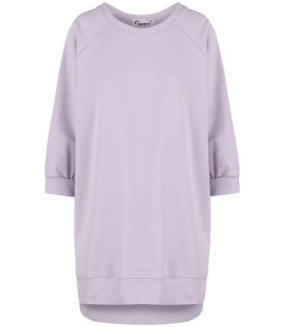 Dresowa sportowa bluza sukienka tunika bawełna ADRIANA (Fioletowy)